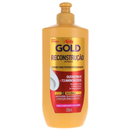 Creme para Pentear Niely Gold Reparação Intensiva Queratina 280G 360-35