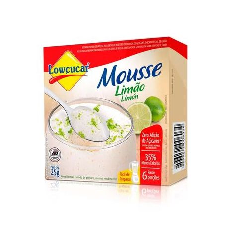 Mousse em Pó Lowcucar Zero Limão Caixa 75G