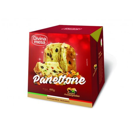 PANETTONE COM FRUTAS CRISTALIZADAS DIVINA MESA 400G