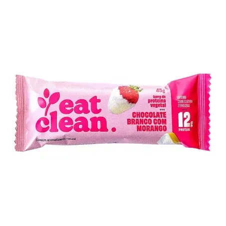 Barra Eat Clean Morango e Chocolate Branco 45g