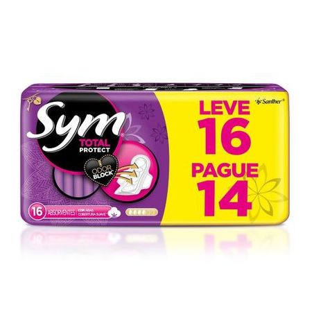 Absorvente Sym Suave com Abas Oferta 16UN