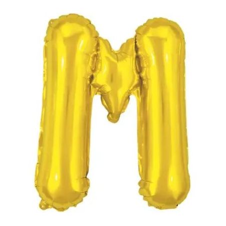 BALAO MAKE 40CM MET LETRA DOURADO M