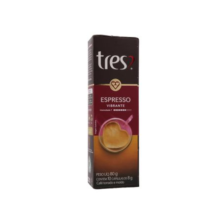 Cápsula 3 Corações Espresso Vibrant C/10 80g 360-28