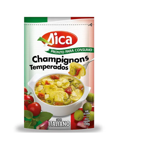 Champignon Aica Temperado Sachê 180g