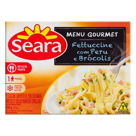 Fettuccine peru e brócolis seara menu gourmet