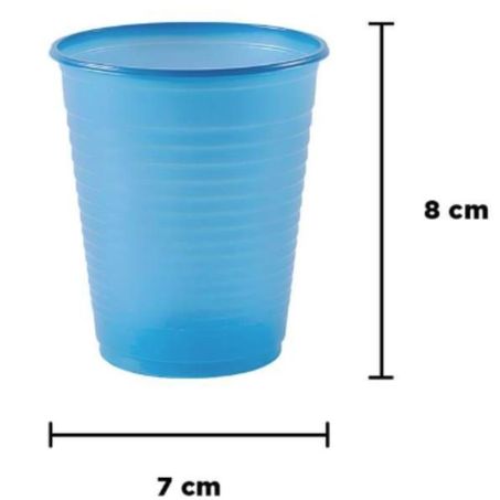 Copo Plástico Descartável Azul Regina 200ml com 50 Unidades 360-2
