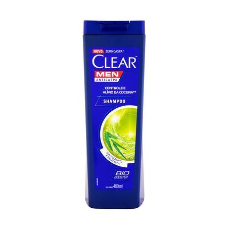 Sh.clear caspa 400ml men alivio coceira