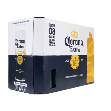 Cerveja corona 350ml lata c/8 und 360-13