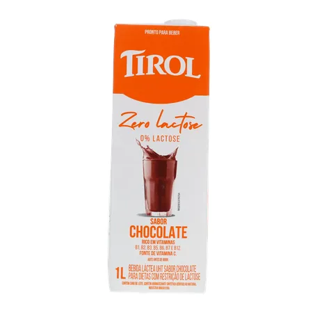 Bebida Láctea Tirol Zero Lactose Chocolate 1l | Koch Supermercado