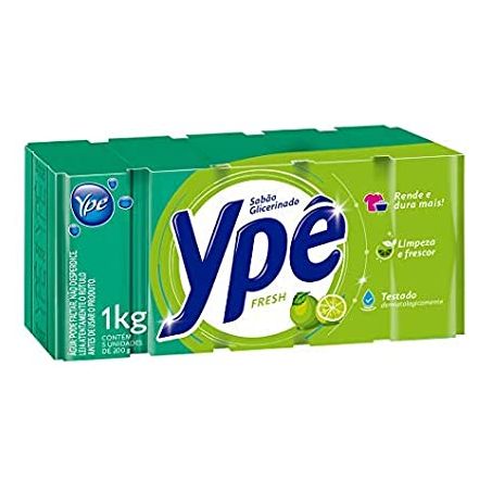 SABAO EM BARRA GLICERINADO FRESH YPE 1KG CONTEM 5 UNIDADES