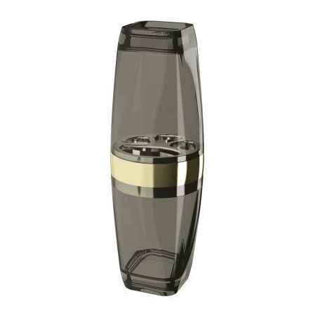 PORTA ESCOVA UZ PRETO DOURADO PREMIUM C/TAMPA