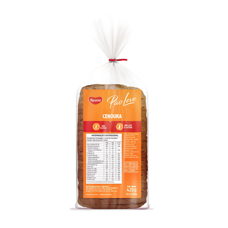 PAO CENOURA S/GLUTEN 420G - REANO