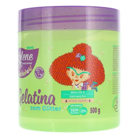 GELATINA CAPILAR INFANTIL KOLENE CACHINHOS COM GLITTER POTE 500G 360-2