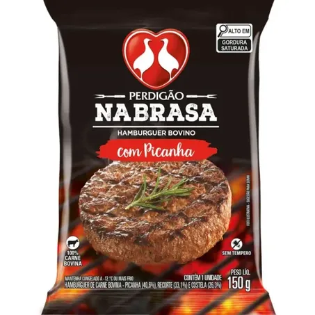 Hamburguer Perdigao 150g Na Brasa Picanha Bovina
