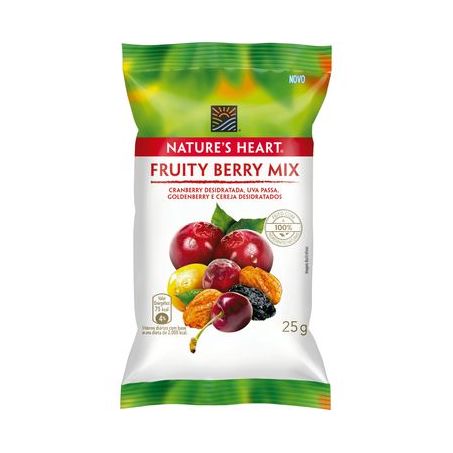 Mix de Frutas Desidratadas Fruity Berry Nature's Heart Pacote 25G