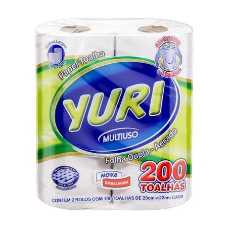 Papel Toalha Yuri 100 Toalhas