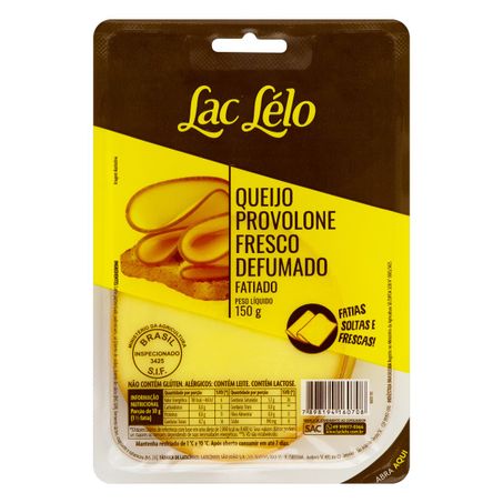 QUEIJO PROVOLONE DEFUMADO FATIADO LAC LÉLO