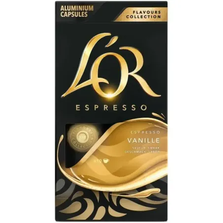 Café cápsulas espresso vanille lor com 10 52g
