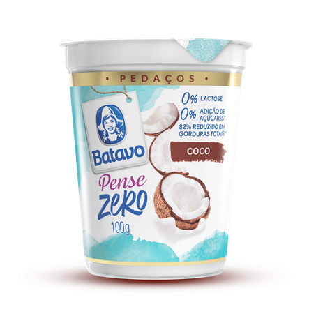 Iogurte coco pedaços pense zero batavo 100g