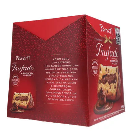 Panettone Parati Trufado com Gotas de Chocolate Ao Leite Caixa 400gr 360-30