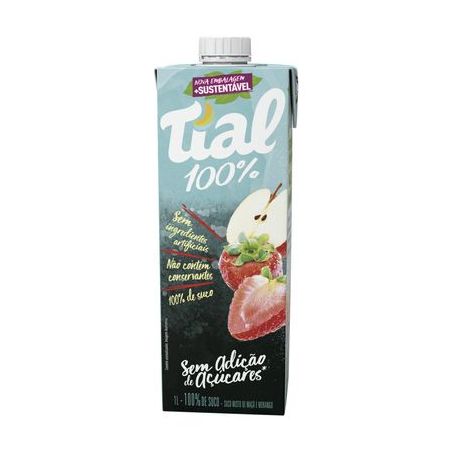 Suco tial 100% maca e morango 1l