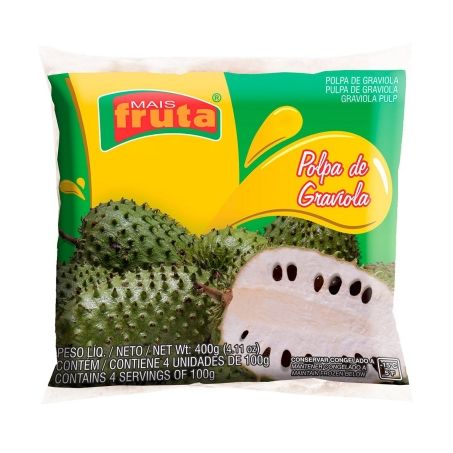 Polpa Congelada Mais Fruta Graviola Embalagem 400G
