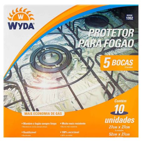 Wyda Folha Alumínio Moldura Fogão 5 bocas com 10 unidades