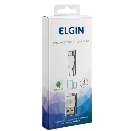 Cabo micro usb elgin 2.0 1 metro un