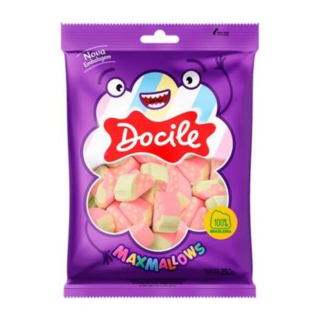 Maxmallow docile coracao morango 250g