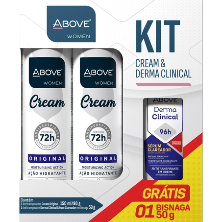 Conjunto Desodorante Aerossol Above 150ml - Feminino + Creme Desodorante Grátis