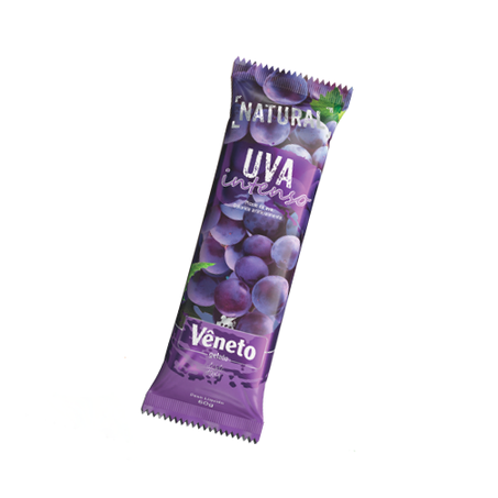 Sorvete Veneto Picole Fruta Natural 60g Uva Intenso