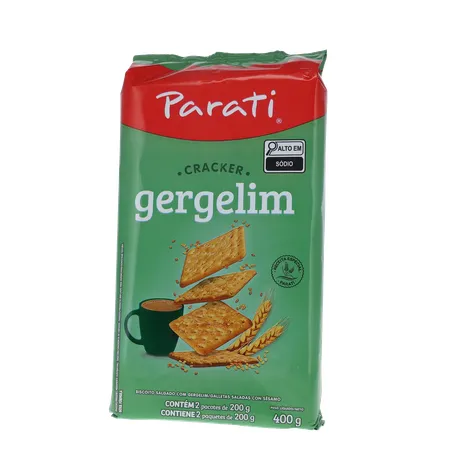 Biscoito Salgado Parati Cracker Gergelim Pacote 400gr 360-1