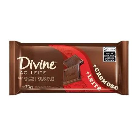 Choc divine + cremeso ao leite 70g