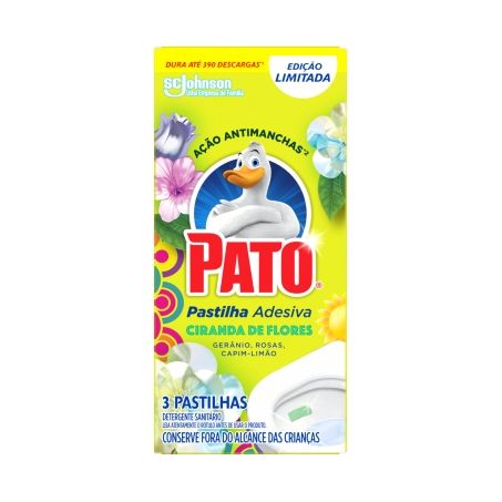 Pastilha Adesiva Pato Ciranda de Flores 3 Pastilhas 3UN