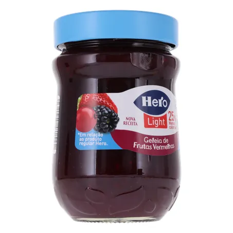 GELEIA HERO LIGHT FRUTAS VERMELHAS VIDRO 320G 360-32
