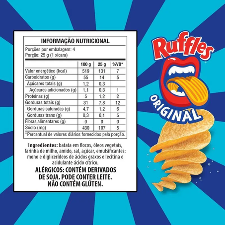 BATATA RUFFLES ORIGINAL TUBO 100G 360-1