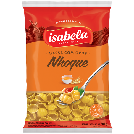 Massa isabela c/ovos 500g nhoque