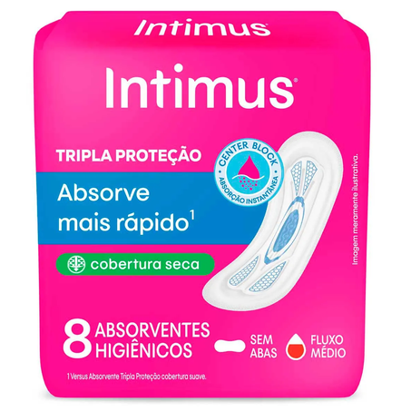 ABSORVENTE INTIMUS TRIPLA PROT SECA S/ABAS 8UN