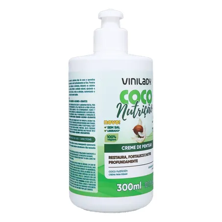 Creme de Pentear Vinilady Coco Nutrição Frasco 300ml 360-32
