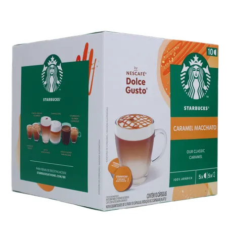 CAFÉ CÁPSULAS STARBUCKS CARAMEL MACCHIATO C/10 UN 360-32