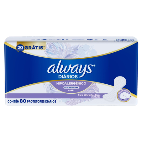 Protetor Always Sensitive - Com 80 Protetores - Leve Mais, Pague Menos