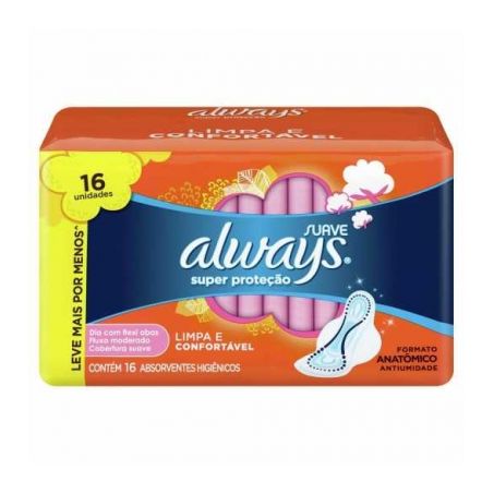 Absorvente always sup.prot.suave c/a c/16