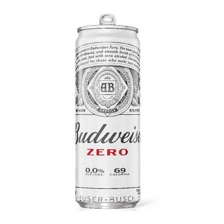 Cerveja budweiser zero alcool lata 350ml
