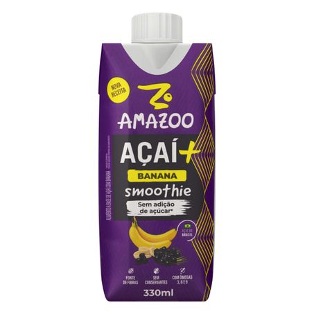 Smoothie açaí e banana amazoo