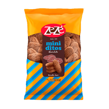 BISCOITO ZEZÉ MINIDITOS CHOCOLATE 200G