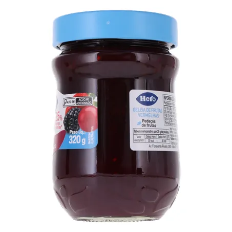 GELEIA HERO LIGHT FRUTAS VERMELHAS VIDRO 320G 360-9