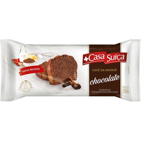 Bolo Casa Suíça Café Manha Chocolate 250G