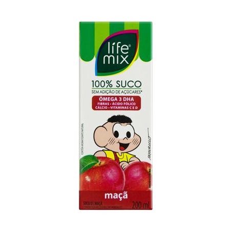 Suco Maçã Turma Da Mônica Life Mix Caixa 200ML