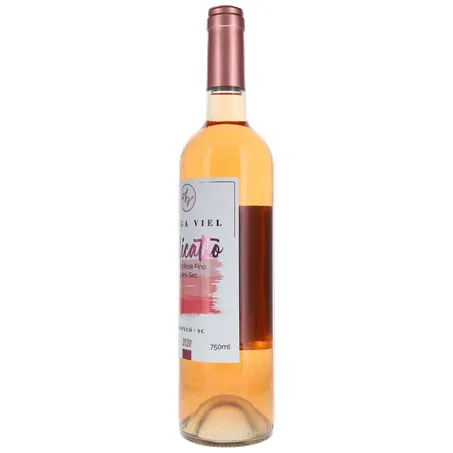 Vinho rosé adega viel delicatto fino demi sec garrafa 750ml 360-5
