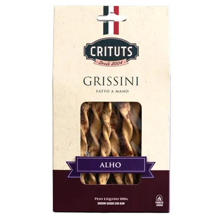 Grissini Sabor Alho 100G  - Crituts